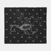 Chrome zoals Scorpio Zodiac Sign on Hevelius Decor Fleece Deken (Voorkant (Horizontaal))