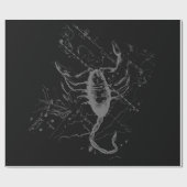 Chrome zoals Scorpio Zodiac Symbol op Hevelius Cadeaupapier (Vlak)