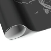 Chrome zoals Scorpio Zodiac Symbol op Hevelius Cadeaupapier (Rol Hoek)