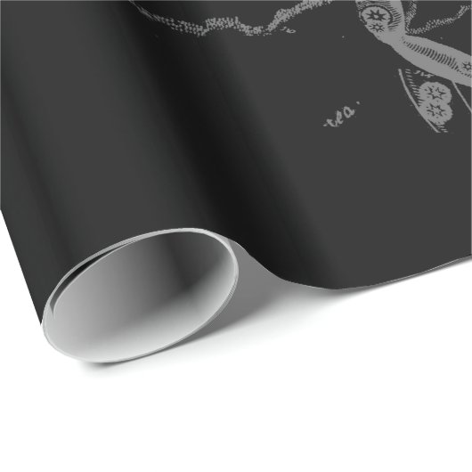 Chrome zoals Scorpio Zodiac Symbol op Hevelius Cadeaupapier (Rol Hoek)