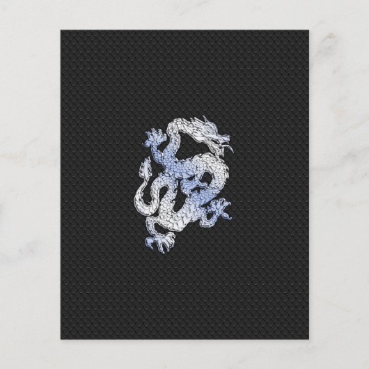 Chrome zoals Silver Dragon Black Snake Skin-stijl Flyer (Voorkant)