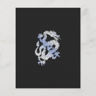 Chrome zoals Silver Dragon Black Snake Skin-stijl Flyer