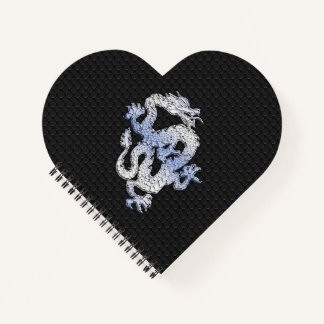 Chrome zoals Silver Dragon Black Snake Skin-stijl Notitieboek