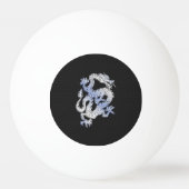 Chrome zoals Silver Dragon Black Snake Skin-stijl Pingpongbal (Achterkant)