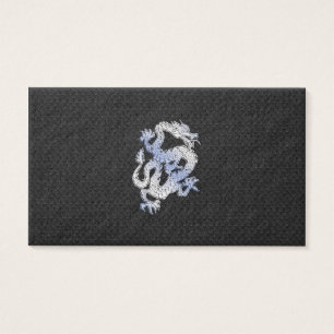 Chrome zoals Silver Dragon Black Snake Skin-stijl Visitekaartjes
