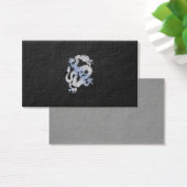 Chrome zoals Silver Dragon Black Snake Skin-stijl Visitekaartjes (Bureau)