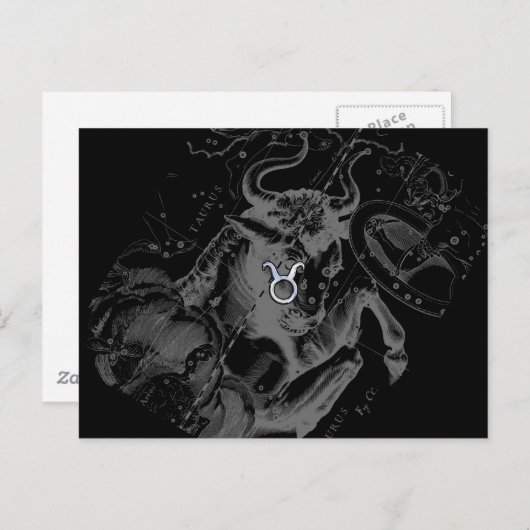 Chrome zoals Taurus Sign on Hevelius Briefkaart (Voorkant / Achterkant)