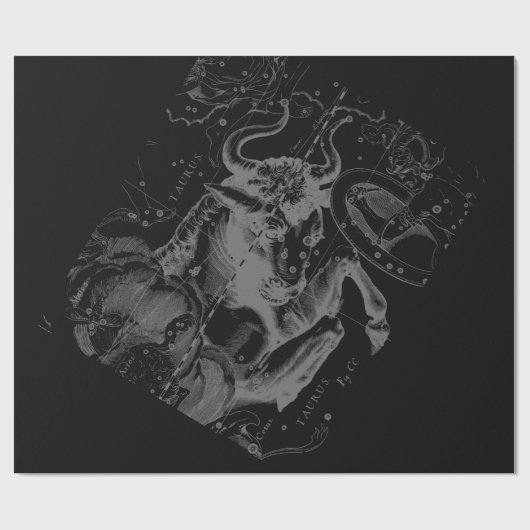 Chrome zoals Taurus Zodiac op Hevelius Black Cadeaupapier (Vlak)