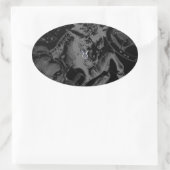 Chrome zoals Taurus Zodiac op Hevelius Black Ovale Sticker (Tas)