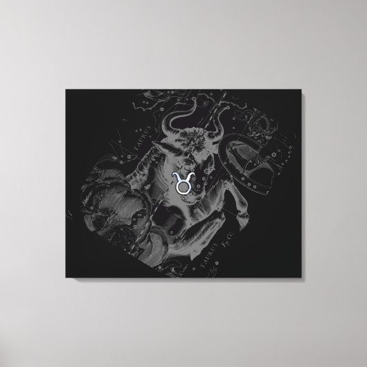 Chrome zoals Taurus Zodiac Sign on Hevelius Canvas Afdruk (Voorkant)