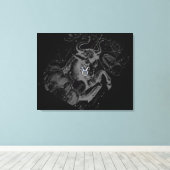 Chrome zoals Taurus Zodiac Sign on Hevelius Canvas Afdruk (Insitu (Houten vloer))