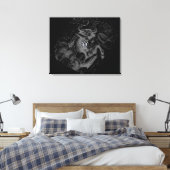Chrome zoals Taurus Zodiac Sign on Hevelius Canvas Afdruk (Insitu (Slaapkamer))