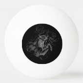 Chrome zoals Taurus Zodiac Sign op Hevelius Black Pingpongbal (Voorkant)