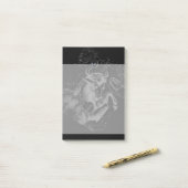 Chrome zoals Taurus Zodiac Sign op Hevelius Black Post-it® Notes (Op bureau)