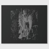 Chrome zoals Virgo Zodiac Sign on Black Hevelius Cadeaupapier (Vlak)