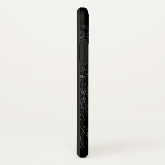 Chrome zoals Virgo Zodiac Sign on Black Hevelius Case-Mate iPhone Case (Achterkant/rechts)