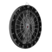 Chrome zoals Virgo Zodiac Sign on Hevelius in Blac Dartbord (Voorkant Links)