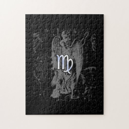 Chrome zoals Virgo Zodiac Sign on Hevelius in Blac Legpuzzel (Verticaal)