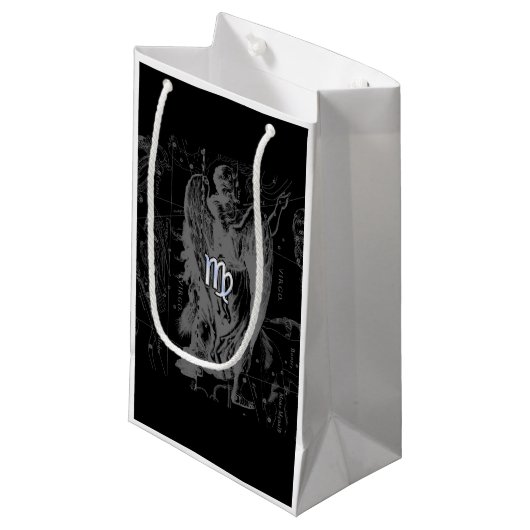 Chrome zoals Virgo Zodiac Sign on Hevelius Klein Cadeauzakje (Voorkant Gekanteld)