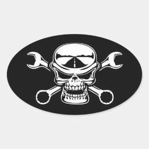 Chromeboy Cross-Wrenches Ovale Sticker