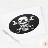 Chromeboy Cross-Wrenches Ovale Sticker (Envelop)
