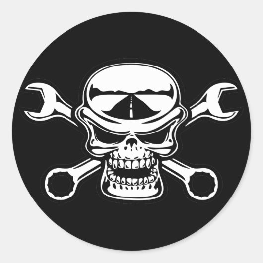 Chromeboy Cross-Wrenches Ronde Sticker (Voorkant)