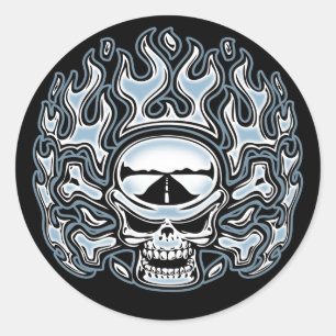 Chromeboy Crossbones Ronde Sticker