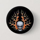 Chromeboy-Flames Ronde Button 5,7 Cm (Voorkant)