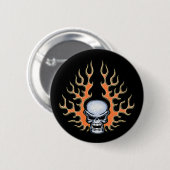 Chromeboy-Flames Ronde Button 5,7 Cm (Voorkant /achterkant)