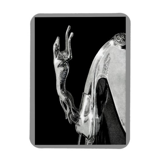 "Chromed Grace" - Greyhound Magnet Magneet (Verticaal)
