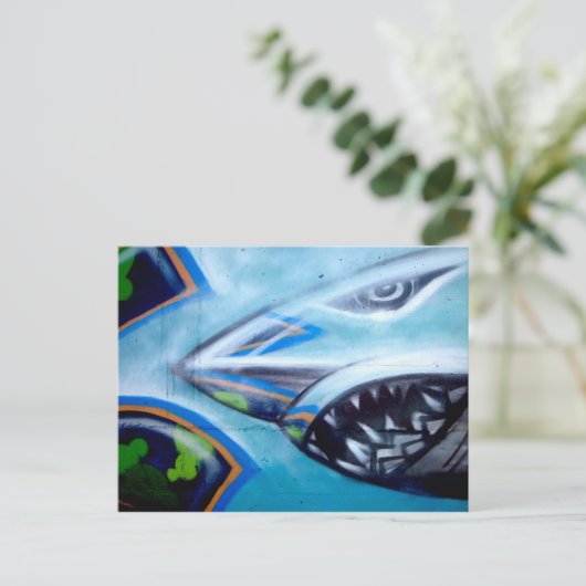 Chromie Da Shark Post Card Briefkaart (Staand voorkant)