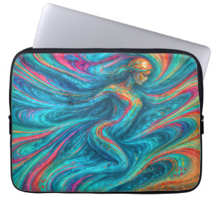 "Chromisca" - Fluid Enchantress Portret Laptop Sleeve
