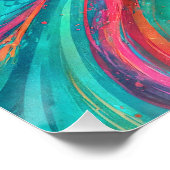 "Chromisca" - Fluid Enchantress Portret Perfect Poster (Hoek)