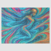 "Chromisca" - Fluid Enchantress Portret Tissuepapier (Voorkant)