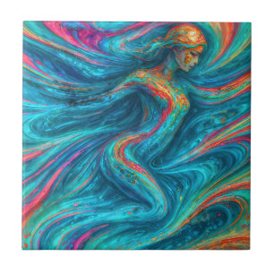 “Chromisca” - Portret van vloeiende betovergares Tegeltje
