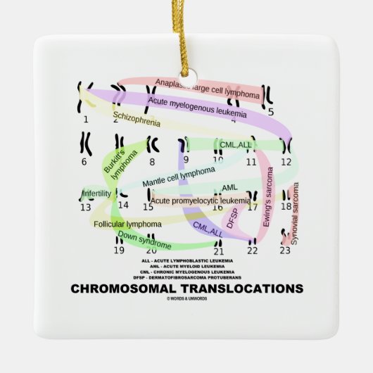 Chromosomale translocaties (Karyogram) Metalen Ornament (Voorkant)