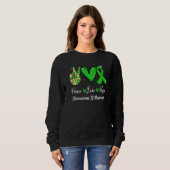 Chromosome 12 Awareness Peace Love Hope Green Ribb Trui (Voorkant volledig)