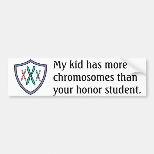 Chromosome eerstudent bumpersticker (Voorkant)