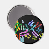 Chromosomzwarte achtergrond magneet (Voorkant / Achterkant)