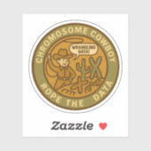 Chromosoom Cowboy Die de Data Als een Pro Lasseert Sticker (Vel)