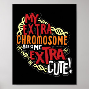 Chromosoom World Down Syndrome Day Vrouwen Kinder Poster