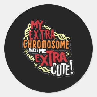 Chromosoom World Down Syndrome Day Vrouwen Kinder Ronde Sticker