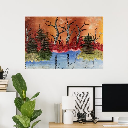 Chronic Damage "Arlington Pond" Org. Kunst Poster (Thuiskantoor)