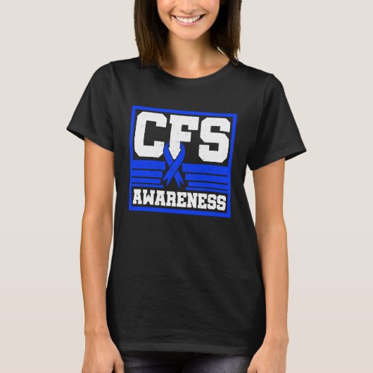 Chronic Fatigue Syndrome Warrior CFS Post Viral Su T-shirt (Voorkant)