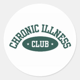 Chronic Illness Club Sticker, Disability Awareness Ronde Sticker
