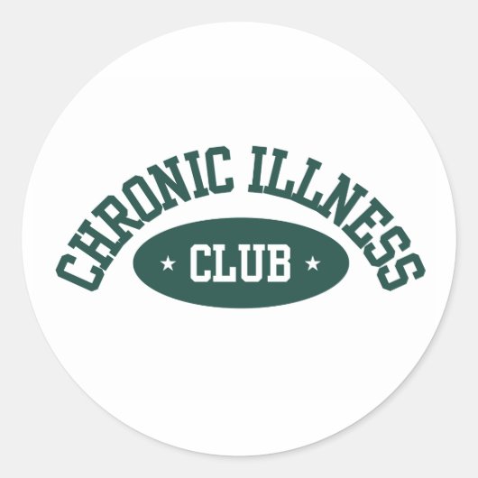 Chronic Illness Club Sticker, Disability Awareness Ronde Sticker (Voorkant)