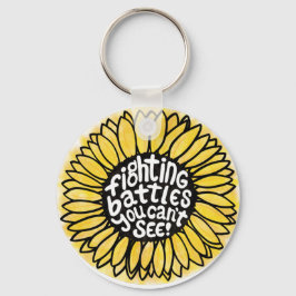 Chronic Illness Warrior - Sunflower Sleutelhanger