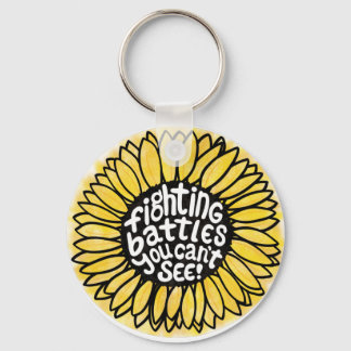 Chronic Illness Warrior - Sunflower Sleutelhanger