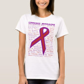 Chronic Migraine Aware - Symptomen & lint met lijn T-shirt (Voorkant)