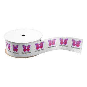 Chronic Migraine Awareness Butterfly 1,5" Grosgrain Lint